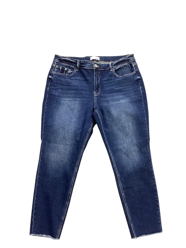 Jeans Straight By Vervet In Blue Denim, Size: 20 Youthful Women's Anime - inspired Youthful Women's Anime - inspired