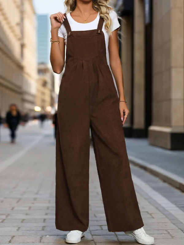 Square Neck Wide Strap Overalls Scandinavian Scandinavian