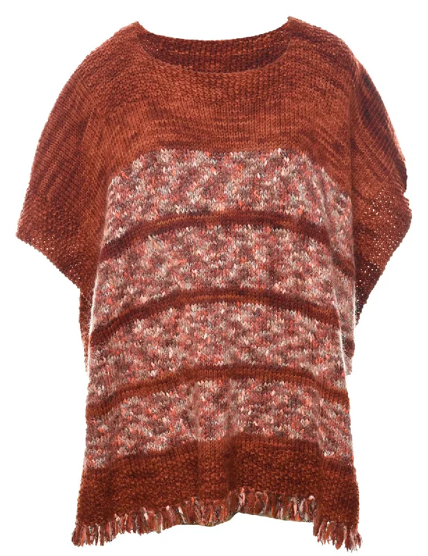 Dark Brown Cape - XXL Polished Women's Silk Polished Women's Silk