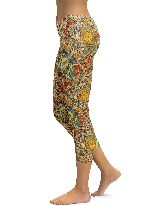 Tarot Cards Capris Relaxed Women's  Relaxed Women's 