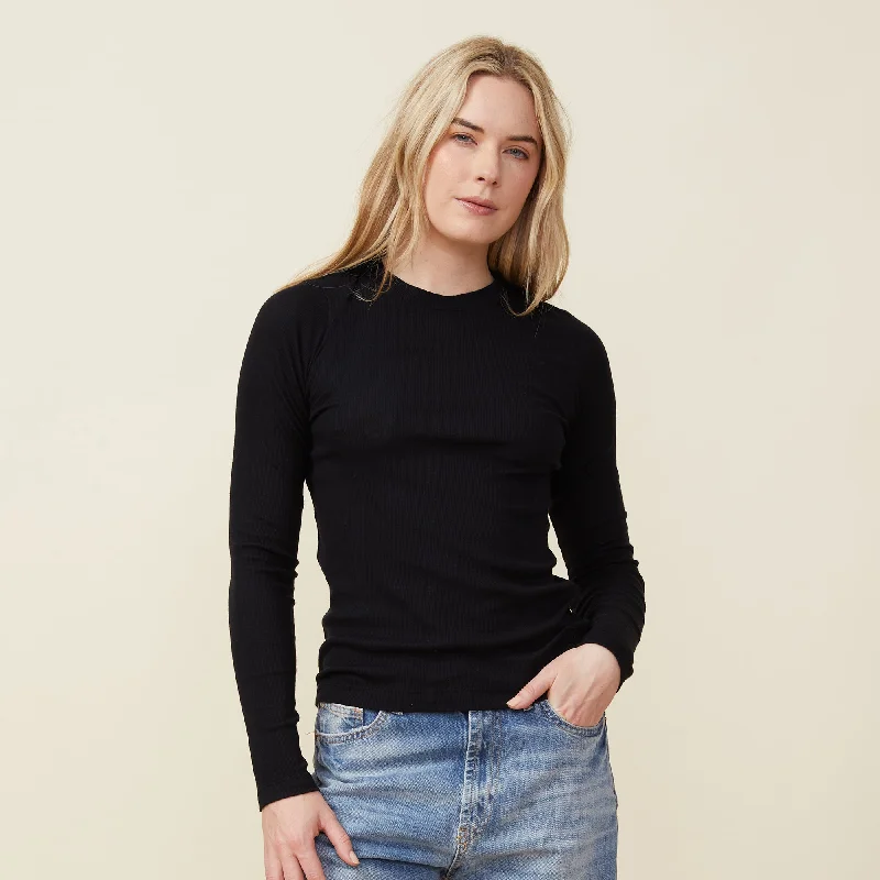 Supimafine Rib Long Sleeve Crew Rugged Women's Outdoor  Rugged Women's Outdoor 