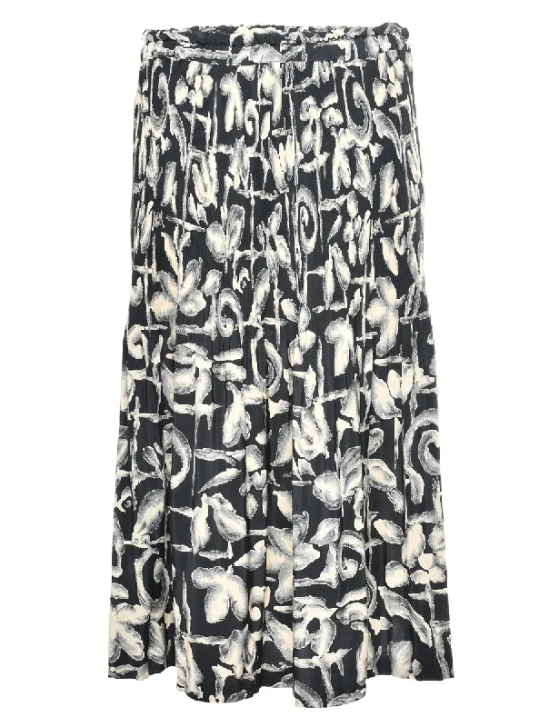 Floral Pleated Skirt - S Dapper Women's 1920S Dapper Women's 1920S
