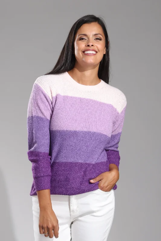 Tonal stripe Ultra Soft Jersey | Lilac Stripes | 7261ZZ Sporty Women's Tennis Sporty Women's Tennis Tonal stripe Ultra Soft Jersey | Lilac Stripes | 7261ZZ Sporty Women's Tennis Sporty Women's Tennis
