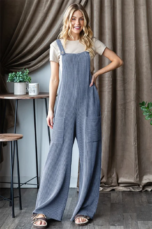 Heimish Full Size Ribbed Front Pocket Sleeveless Jumpsuit Bohemian Women's Free Bohemian Women's Free Heimish Full Size Ribbed Front Pocket Sleeveless Jumpsuit Bohemian Women's Free Bohemian Women's Free