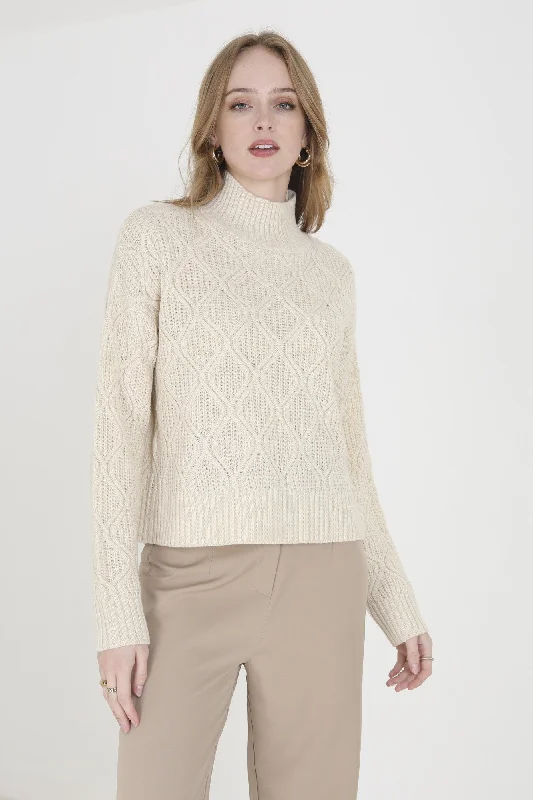 Jersey - Knitwear | OATMEAL | BZZ023 Monochromatic Office Style Monochromatic Office Style Jersey - Knitwear | OATMEAL | BZZ023 Monochromatic Office Style Monochromatic Office Style