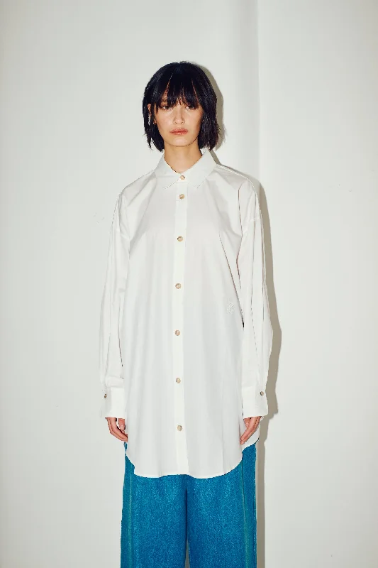 Cotton Poplin Oversized Shirt Dress Monochromatic All - in - one Monochromatic All - in - one Cotton Poplin Oversized Shirt Dress Monochromatic All - in - one Monochromatic All - in - one