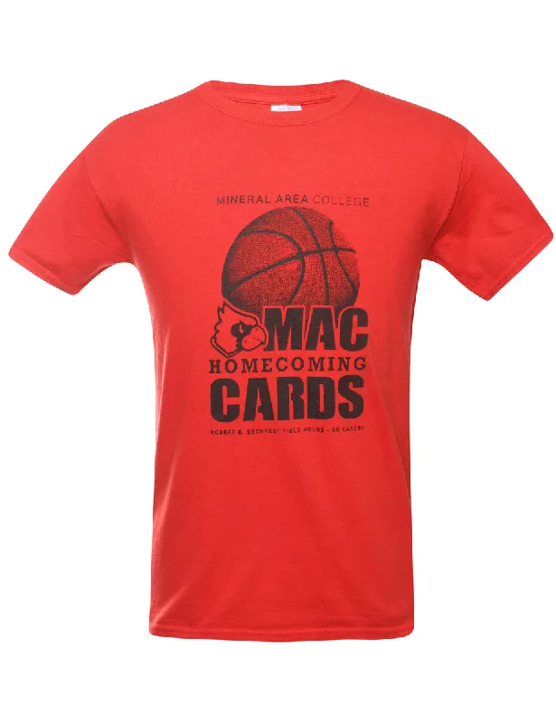 Mac Homecoming Cards Printed T-shirt - M Athletic Women's  Athletic Women's 