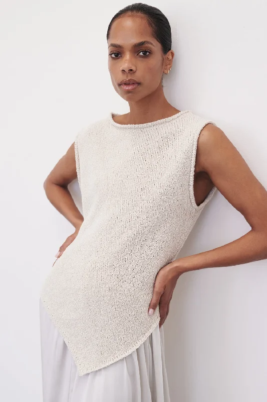ALTHEA STONE ASYM KNIT TOP Disco Disco