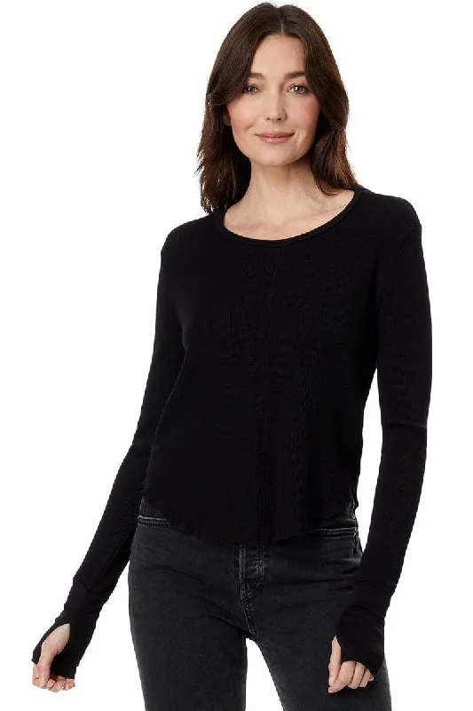 Bobi Cropped Boxy Long Sleeve Tee Elegant Women's  Elegant Women's 