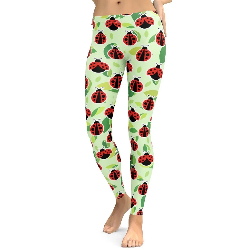 Ladybugs Leggings Monochromatic All - in - one Monochromatic All - in - one