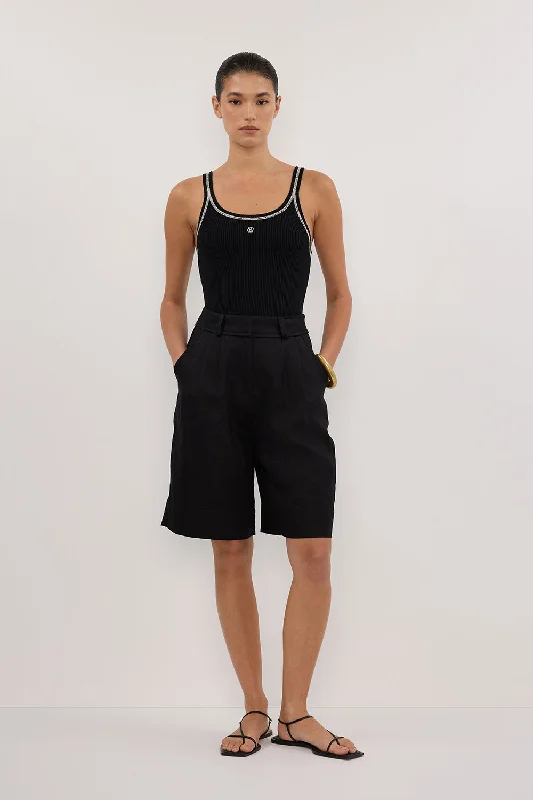 SIGNATURE BLACK CONTRAST SCOOP TANK Earthy Women's  Earthy Women's 