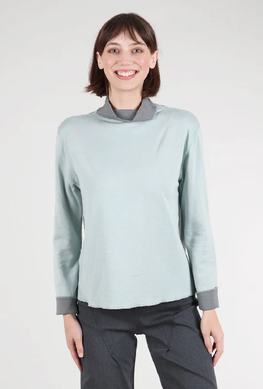 Reversible Funnel Top, Aqua/Gray Laid - back Women's Vibe Laid - back Women's Vibe Reversible Funnel Top, Aqua/Gray Laid - back Women's Vibe Laid - back Women's Vibe