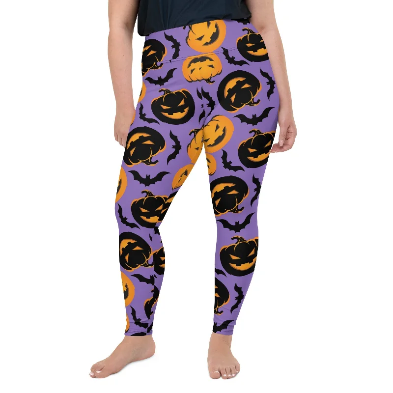Bats and Jack O'Lanterns Plus Size Leggings Street Street
