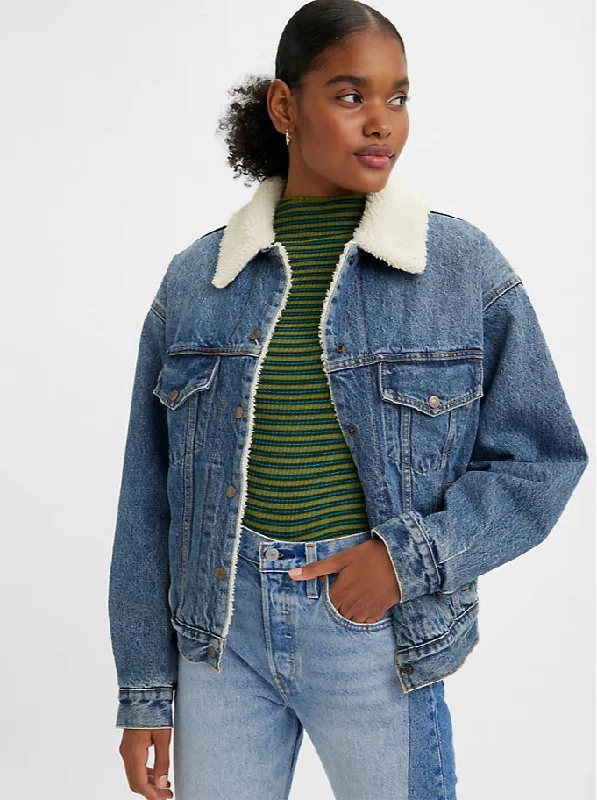 90s Sherpa Trucker Jacket Vacation Vacation