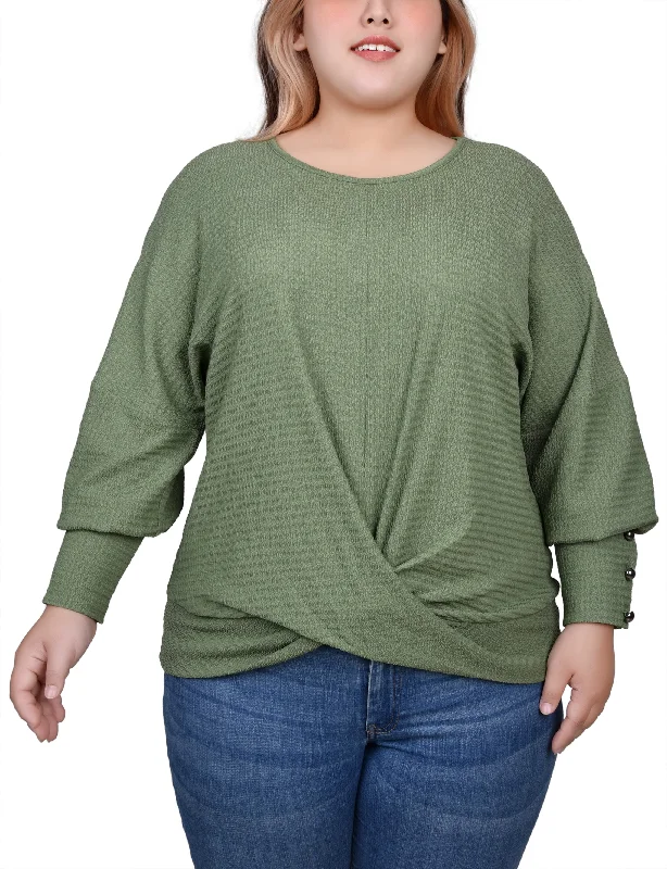 Plus Size Long Sleeve Textured Knit Top Unique Women's Upcycled Unique Women's Upcycled Plus Size Long Sleeve Textured Knit Top Unique Women's Upcycled Unique Women's Upcycled