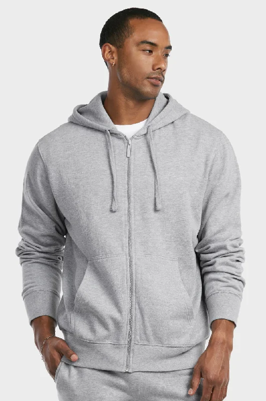 ET TU MEN'S LIGHTWEIGHT FLEECE ZIPPER HOODIE (HD2020E_H.GRY) Athletic Women's High -  Athletic Women's High - 