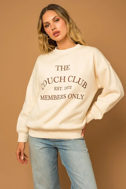 THE COUCH CLUB FLEECE SWEATSHIRTS Confident Women's High - fashion Confident Women's High - fashion THE COUCH CLUB FLEECE SWEATSHIRTS Confident Women's High - fashion Confident Women's High - fashion