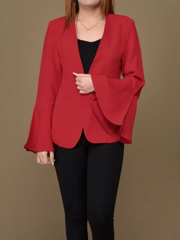 Ruffle Sleeved Blazer Bohemian Women's Free Bohemian Women's Free