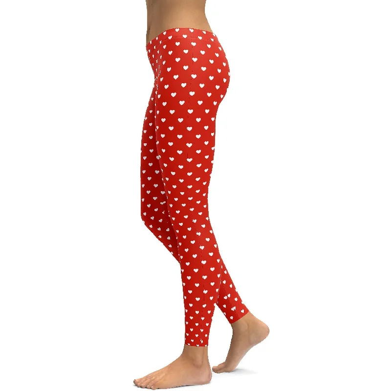 White Mini Hearts Red Leggings Youthful Women's Anime - inspired Youthful Women's Anime - inspired White Mini Hearts Red Leggings Youthful Women's Anime - inspired Youthful Women's Anime - inspired