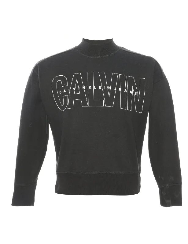 Black Calvin Klein Printed Sweatshirt - XS Traditional Women's  Traditional Women's 