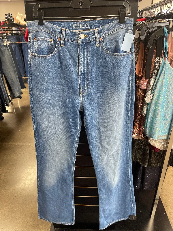 Jeans Boot Cut By Etica In Blue Denim, Size: 8 Trendy Women's Oversized Trendy Women's Oversized