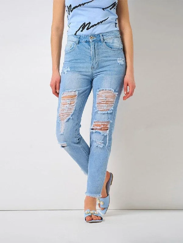 Jeans 5 poches bleu destroy Australian Beach Australian Beach