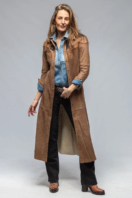 Waggoner Long Hair-On Suede Duster Stylish Women's Neon Stylish Women's Neon