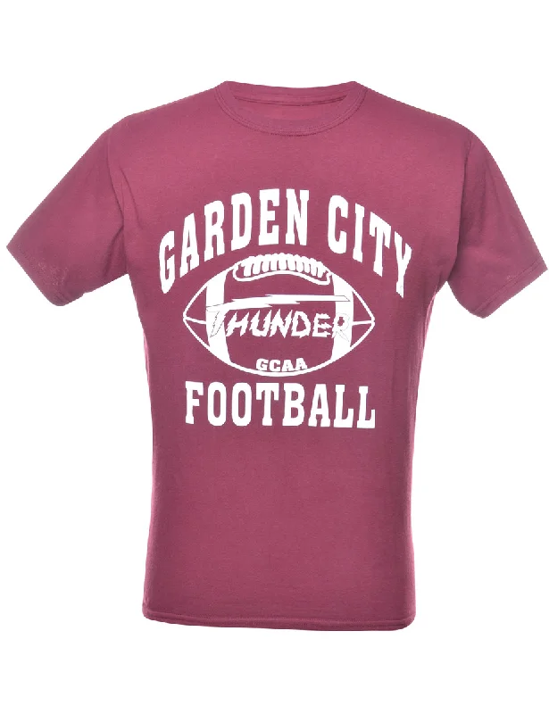 Football Printed T-shirt - M Refined Women's Hand - crafted Refined Women's Hand - crafted Football Printed T-shirt - M Refined Women's Hand - crafted Refined Women's Hand - crafted