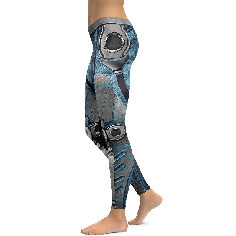 Blue Robot / Cyborg Leggings Vacation Vacation