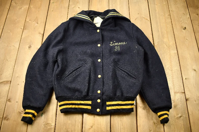 Vintage 1990 Greenville Embroidered Wool Varsity Jacket Casual Women's Japanese Casual Women's Japanese Vintage 1990 Greenville Embroidered Wool Varsity Jacket Casual Women's Japanese Casual Women's Japanese