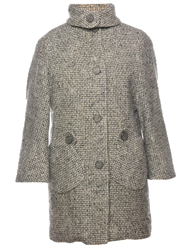 Single Breasted Wool Coat - M Elegant Women's Formal  Elegant Women's Formal 