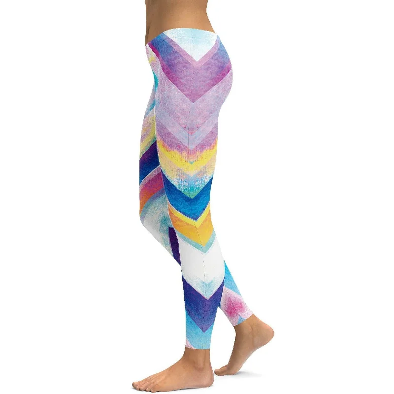 Zigzag Striped Leggings performance performance
