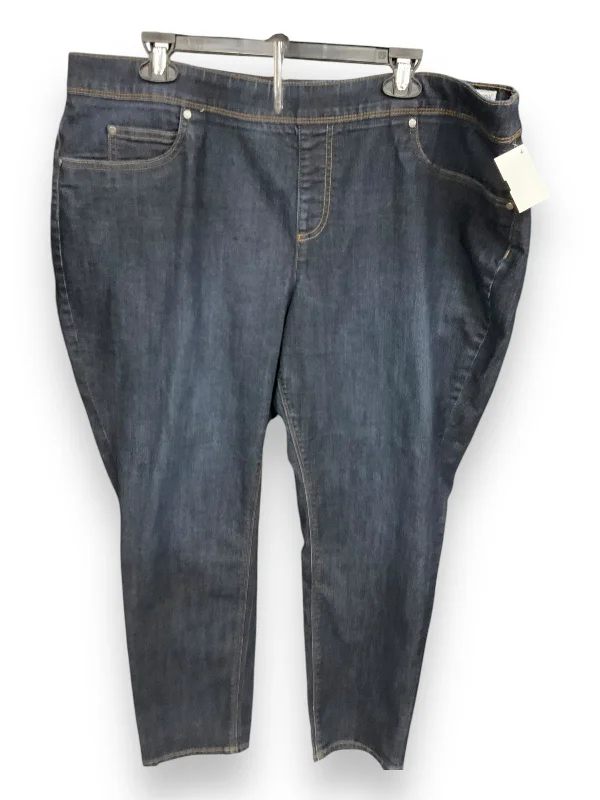 Jeans Straight By Two By Vince Camuto In Blue Denim, Size: 20 Classic Women's Pin - striped Classic Women's Pin - striped