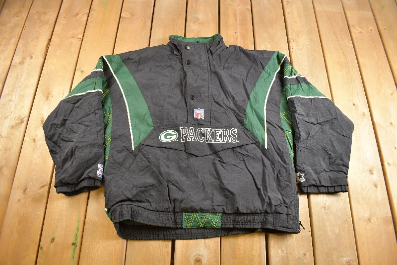Vintage 1990s Green Bay Packers NFL Starter Pro Line Quarter Zip Jacket Sporty Women's Tennis Sporty Women's Tennis Vintage 1990s Green Bay Packers NFL Starter Pro Line Quarter Zip Jacket Sporty Women's Tennis Sporty Women's Tennis