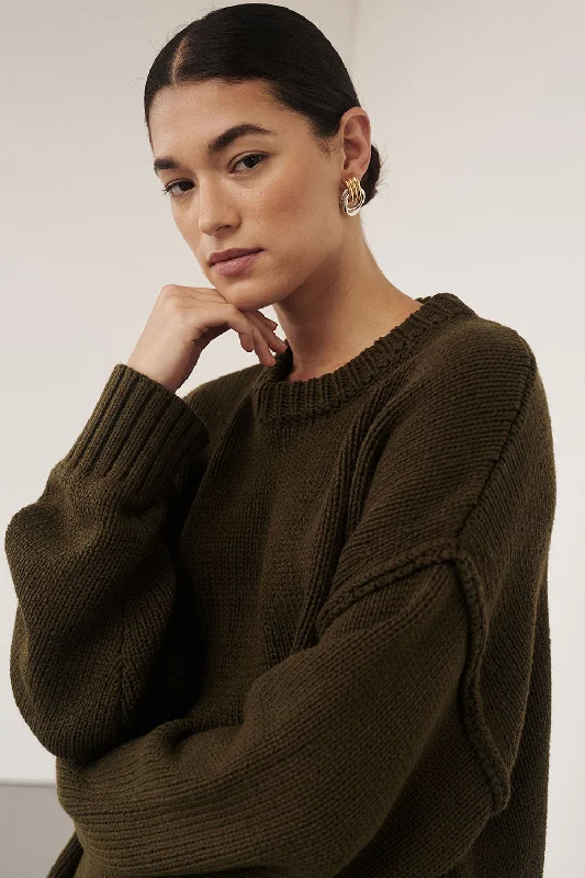ROY OLIVE LONGLINE KNIT JUMPER Youthful Women's Anime - inspired Youthful Women's Anime - inspired ROY OLIVE LONGLINE KNIT JUMPER Youthful Women's Anime - inspired Youthful Women's Anime - inspired