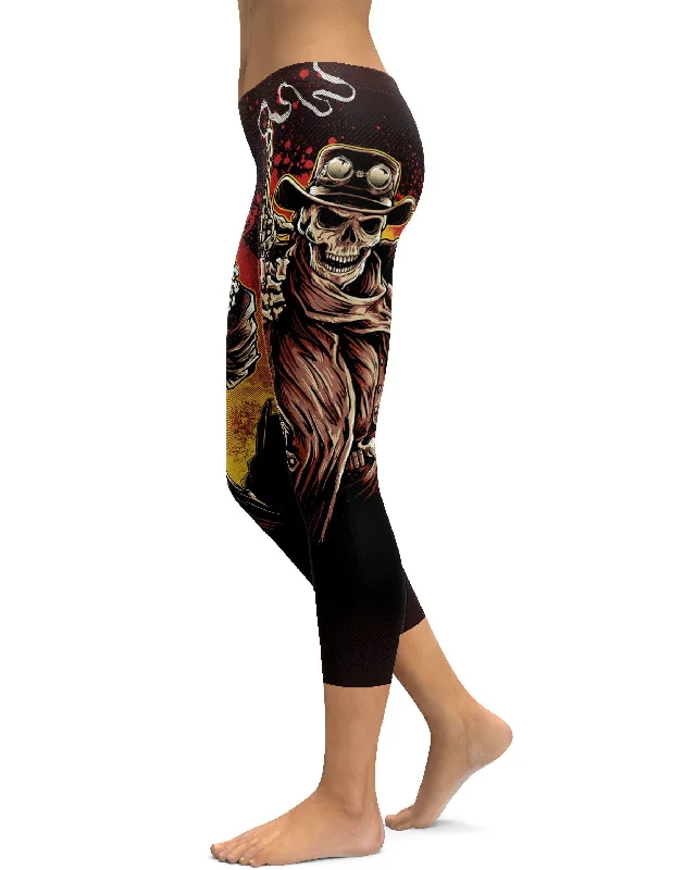 Cowboy Skeleton Capris Minimalist Women's Casual Minimalist Women's Casual