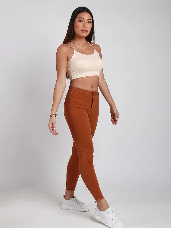 Pantalon marron clair 2 poches Modern Women's  Modern Women's 