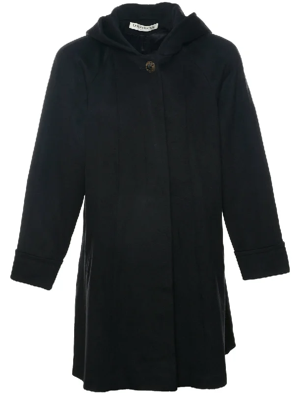 Hooded Wool Coat - L performance performance