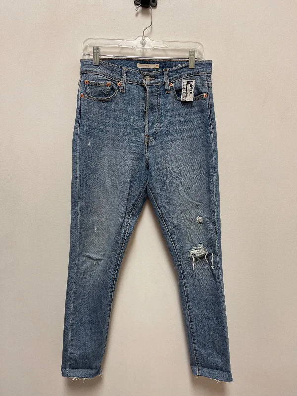 Jeans Skinny By Levis In Blue Denim, Size: 8 Business Business