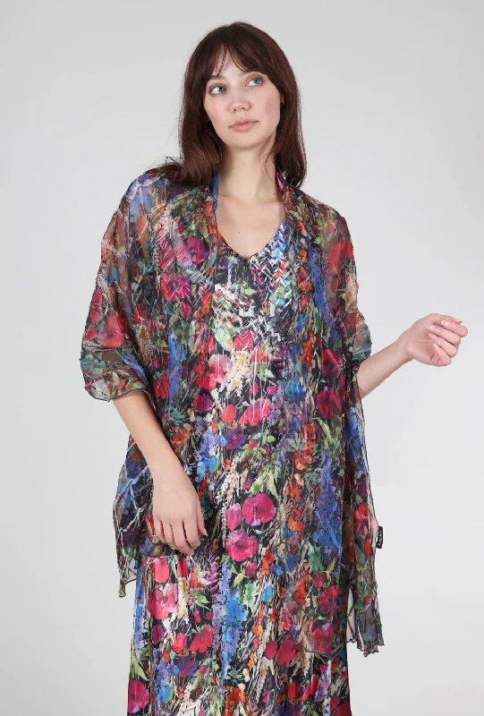 Lively Blooms New Diamond Shawl, Black Sleek Women's  Sleek Women's 