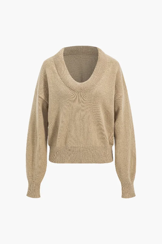 Sweater V-Neck Long-Sleeve Top Bold Women's Statement Bold Women's Statement