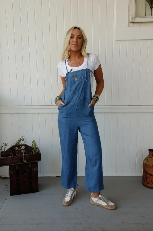 Sunset Bound Jumpsuit - Blue Cool Women's Distressed Cool Women's Distressed