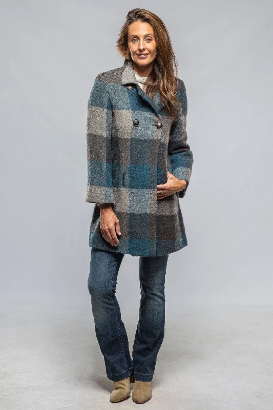 Lexi Dbl Brstd Plaid Swing Coat Preppy Women's College Preppy Women's College