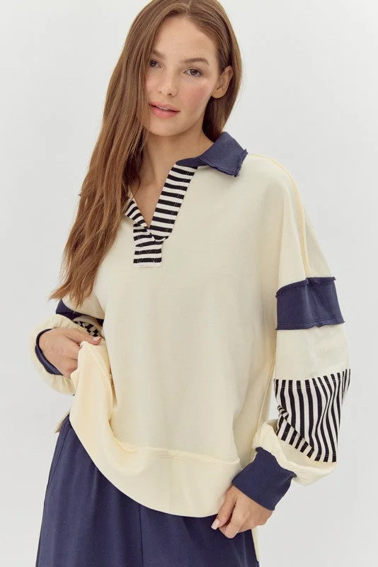 Manny Mixed Striped Sweatshirts Top performance performance