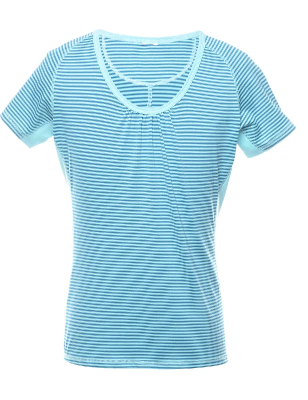 Striped Plain T-shirt - M Casual Women's Loose - fitting Casual Women's Loose - fitting Striped Plain T-shirt - M Casual Women's Loose - fitting Casual Women's Loose - fitting