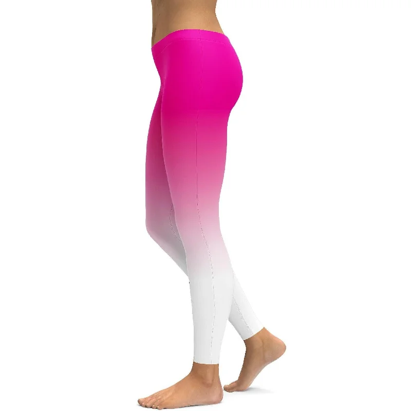 Ombre Pink to White Leggings Dapper Women's 1920S Dapper Women's 1920S