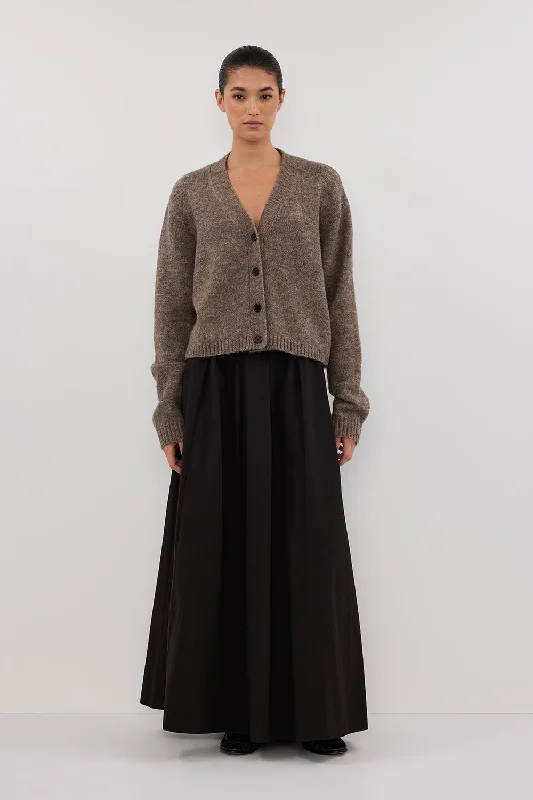 PIP CHOC MARLE KNIT CARDIGAN Artistic Women's Hand - painted Artistic Women's Hand - painted