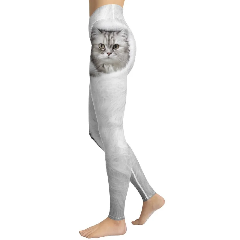 Cute Cozy Cat Yoga Leggings Athletic Women's  Athletic Women's 