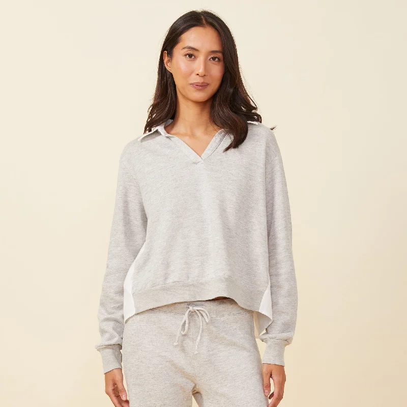Poplin Mix Collar Sweatshirt Bold Women's Statement Bold Women's Statement