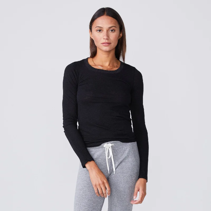 Textured Tri-Blend Fitted Long Sleeve Crew Dynamic Women's Moto Dynamic Women's Moto Textured Tri-Blend Fitted Long Sleeve Crew Dynamic Women's Moto Dynamic Women's Moto